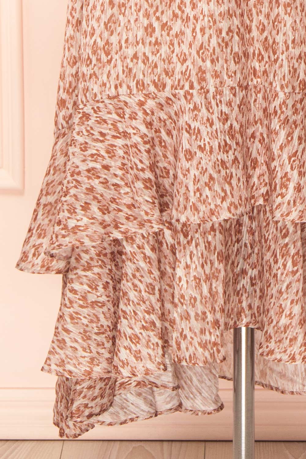 Walamine Long Cheetah Printed Dress | Boutique 1861 bottom close-up