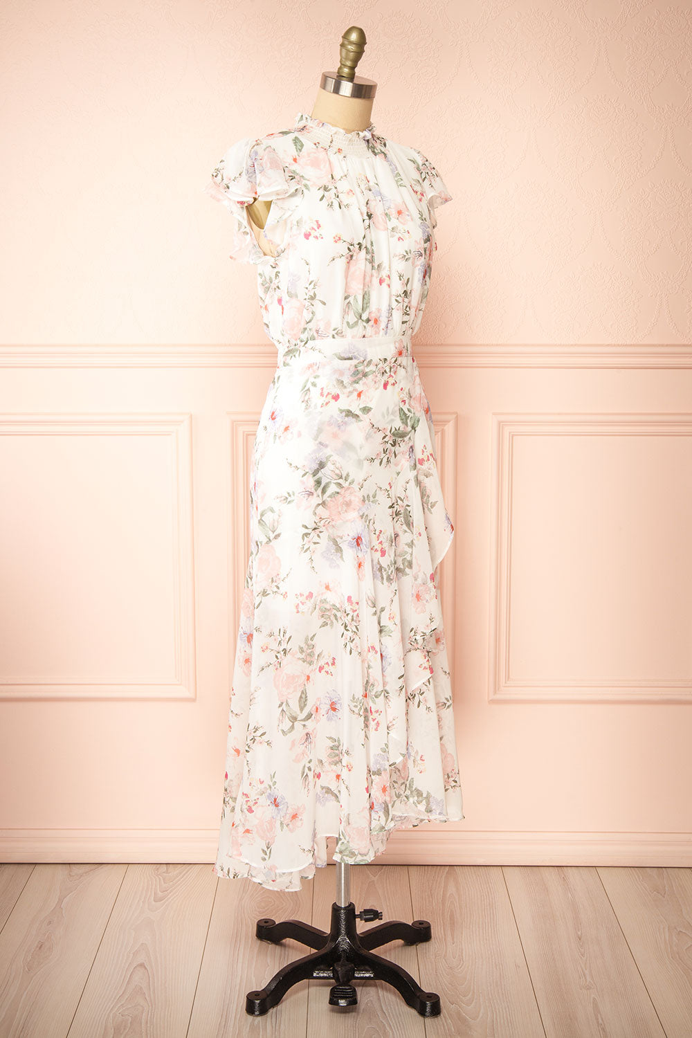 Wavyla Midi Sleeveless Floral Dress | Boutique 1861 side view