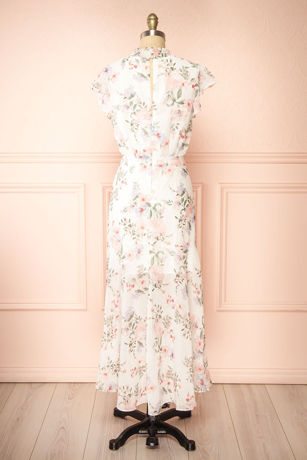 Wavyla Midi Sleeveless Floral Dress | Boutique 1861 back view