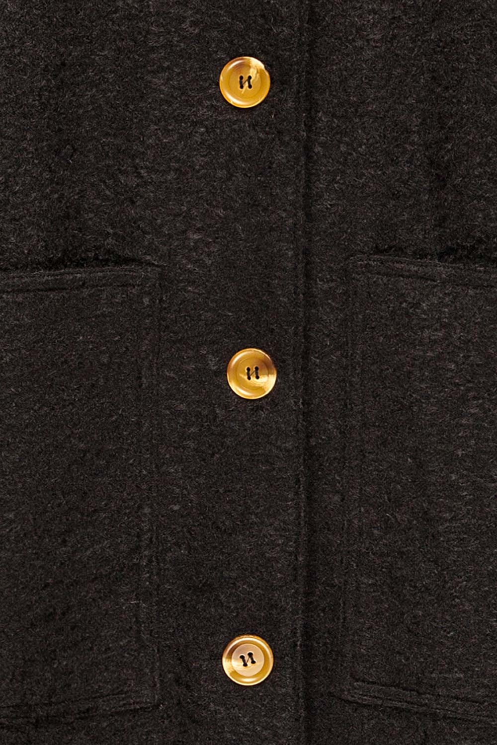 Wayward Black Long Coat w/ Large Pockets | La petite garçonne fabric 