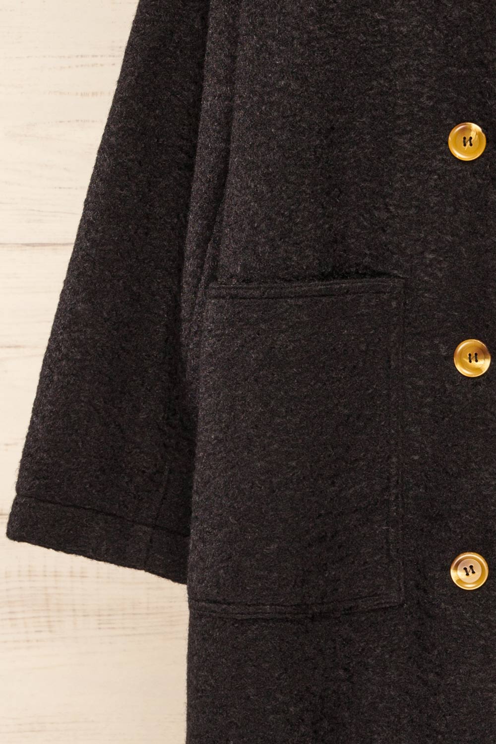 Wayward Black Long Coat w/ Large Pockets | La petite garçonne  sleeve