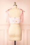 Wendy Pink Bustier Crop Top w/ Sequins | Boutique 1861 back view