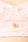Wendy Pink Bustier Crop Top w/ Sequins | Boutique 1861 fabric