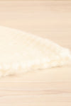 Whitby White Knit Tuque w/ Pompom | La petite garçonne flat close-up