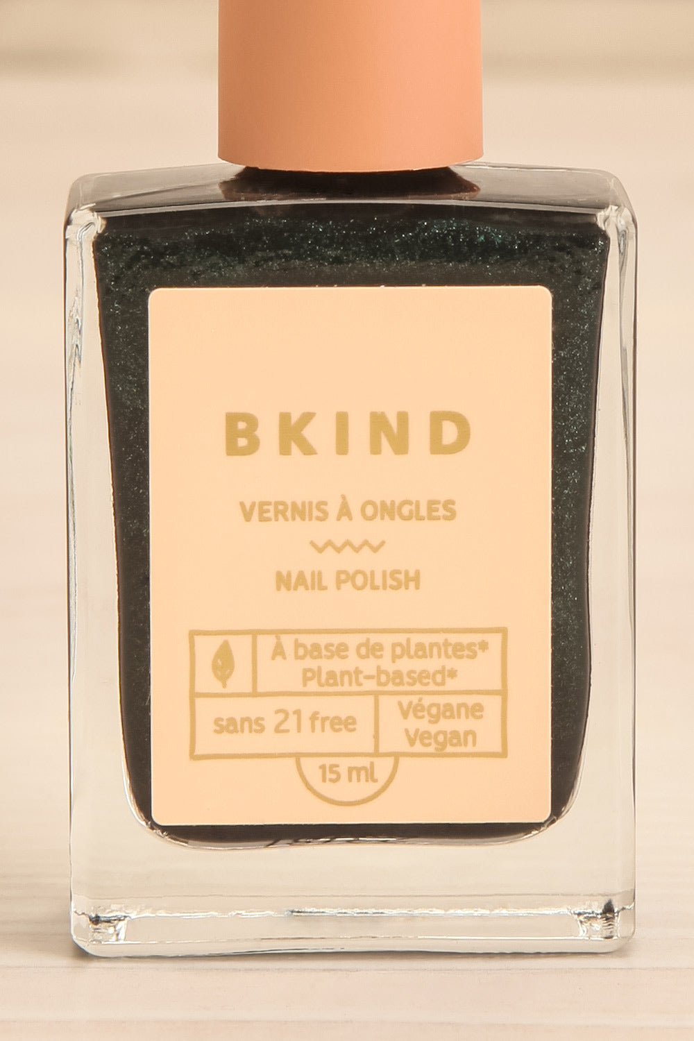Wicked Sparkling Dark Green Nail Polish | Maison garçonne close-up