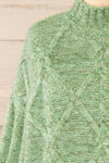 Wilfric Sage Oversized Thick Knit Sweater | La petite garçonne  front close-up