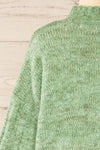 Wilfric Sage Oversized Thick Knit Sweater | La petite garçonne  back close-up