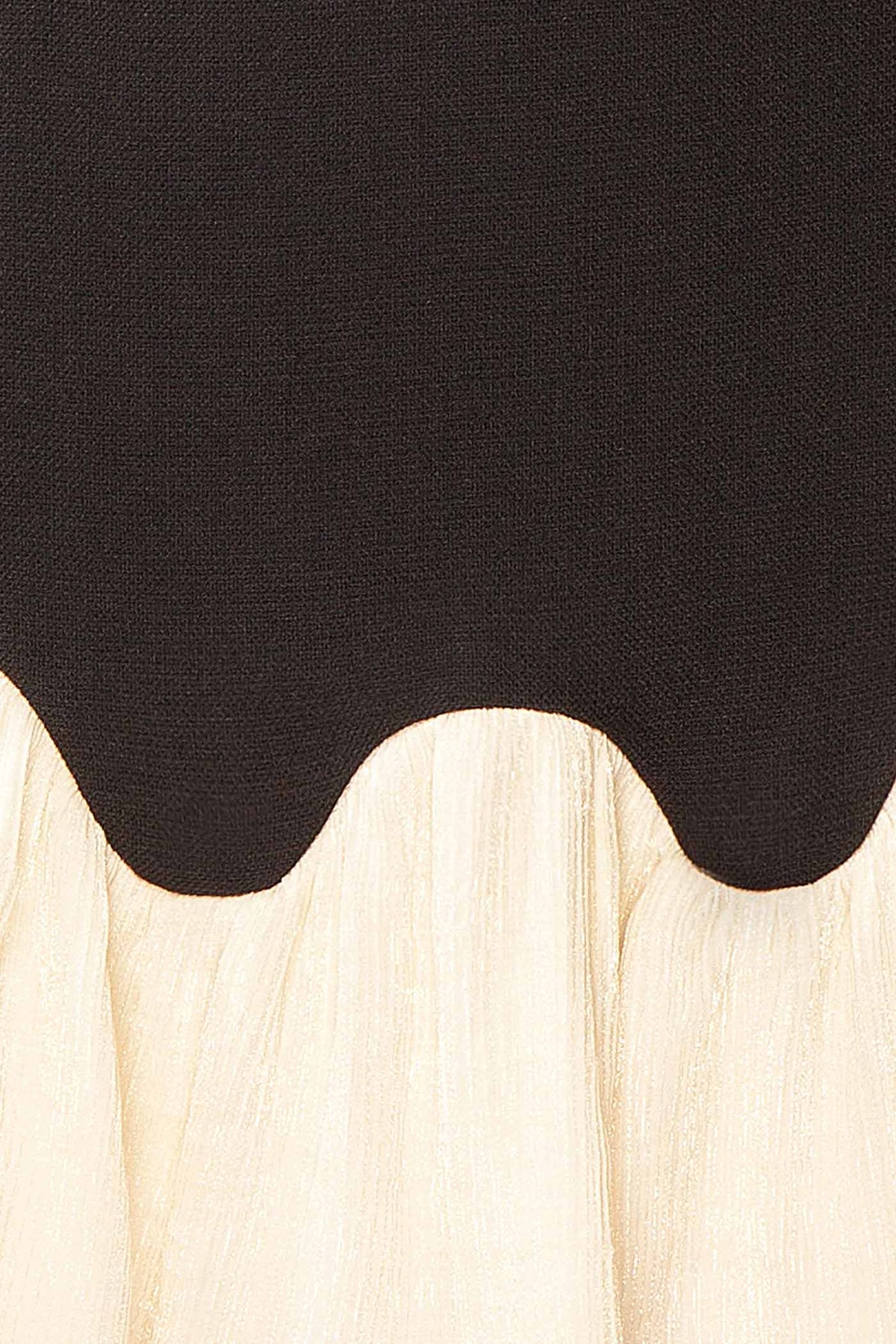 Fabric view of Wilima Black Short Dress with Bubble Skirt at Boutique 1861