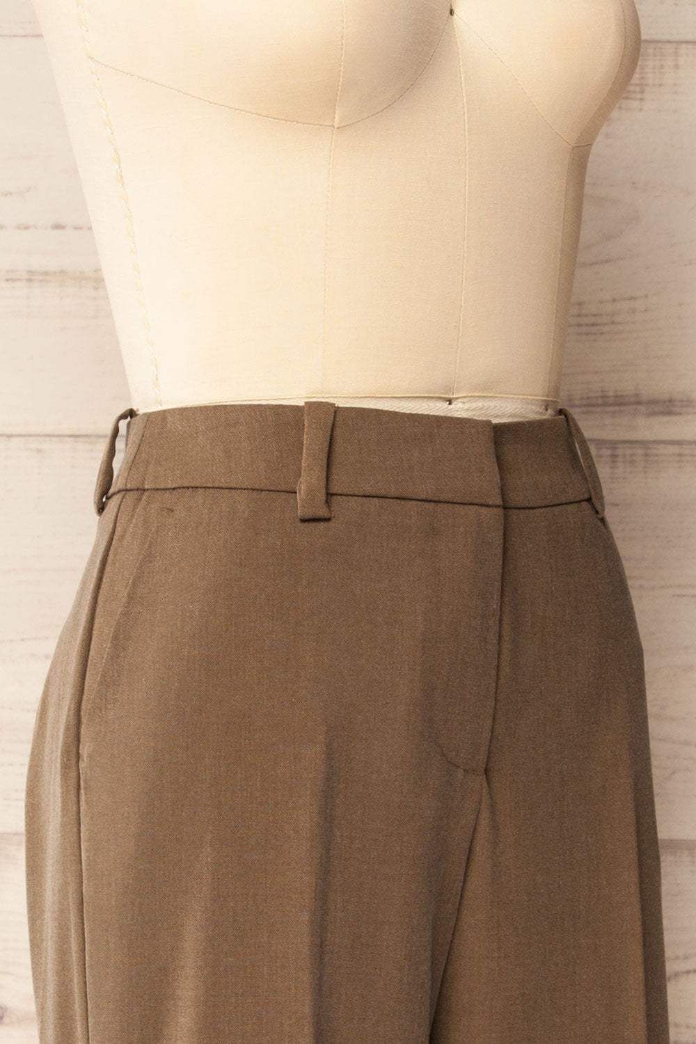 Winton Brown Tailored Pants | La petite garçonne side