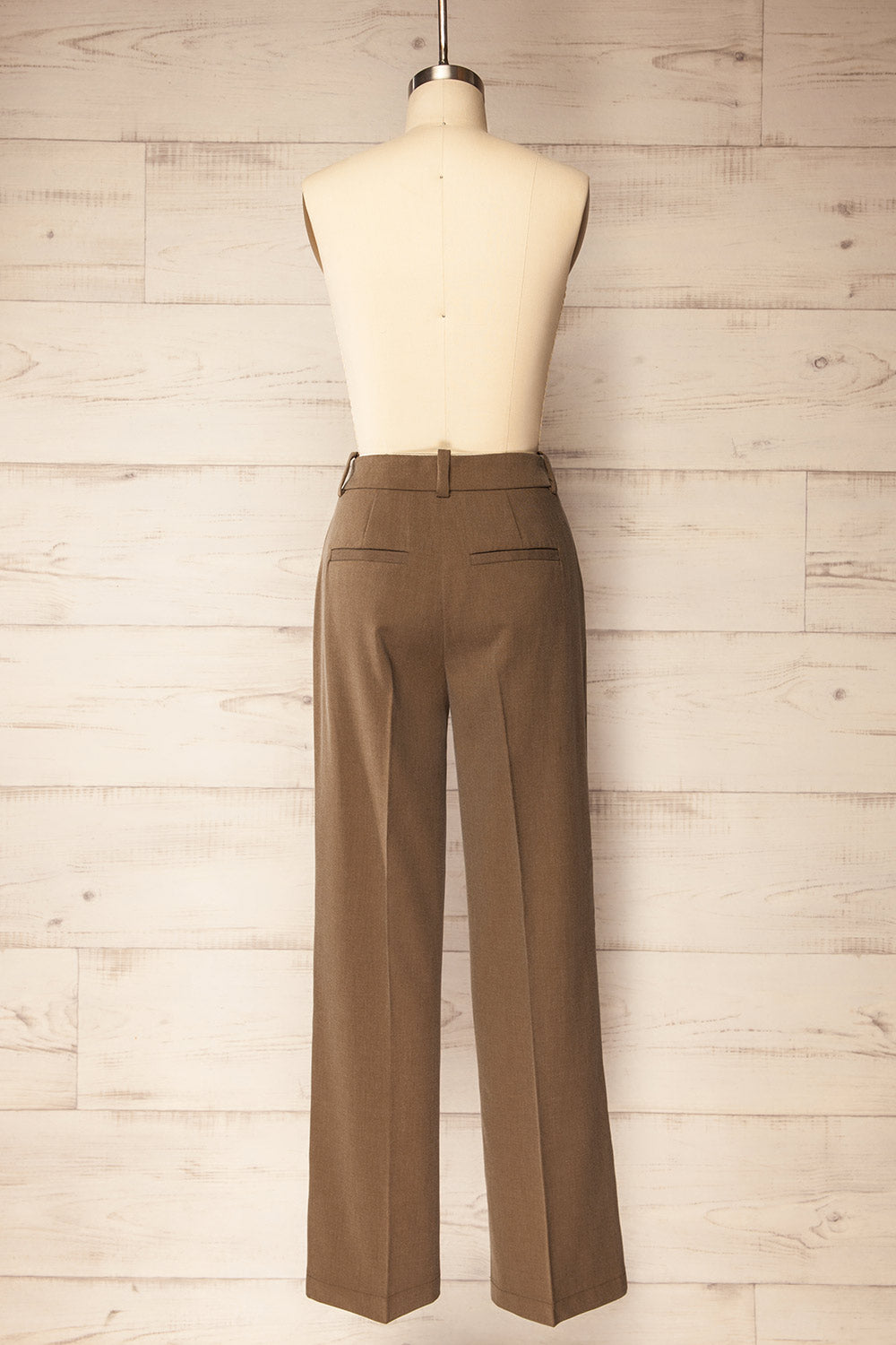 Winton Brown Tailored Pants | La petite garçonne back view