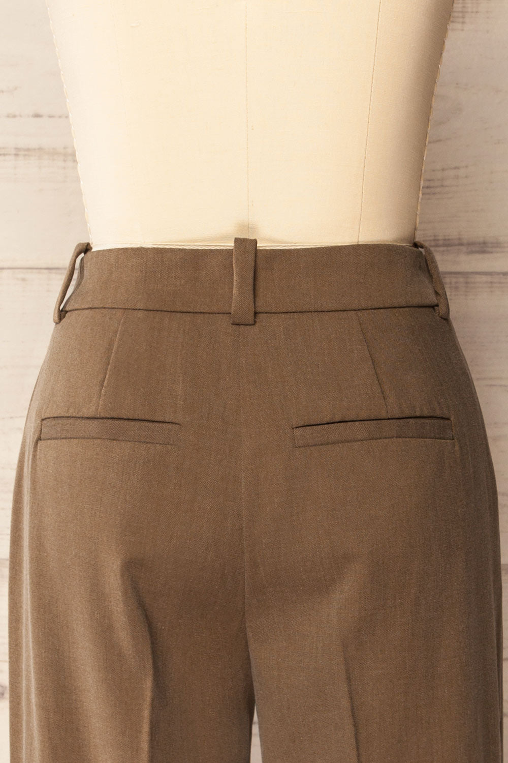 Winton Brown Tailored Pants | La petite garçonne back