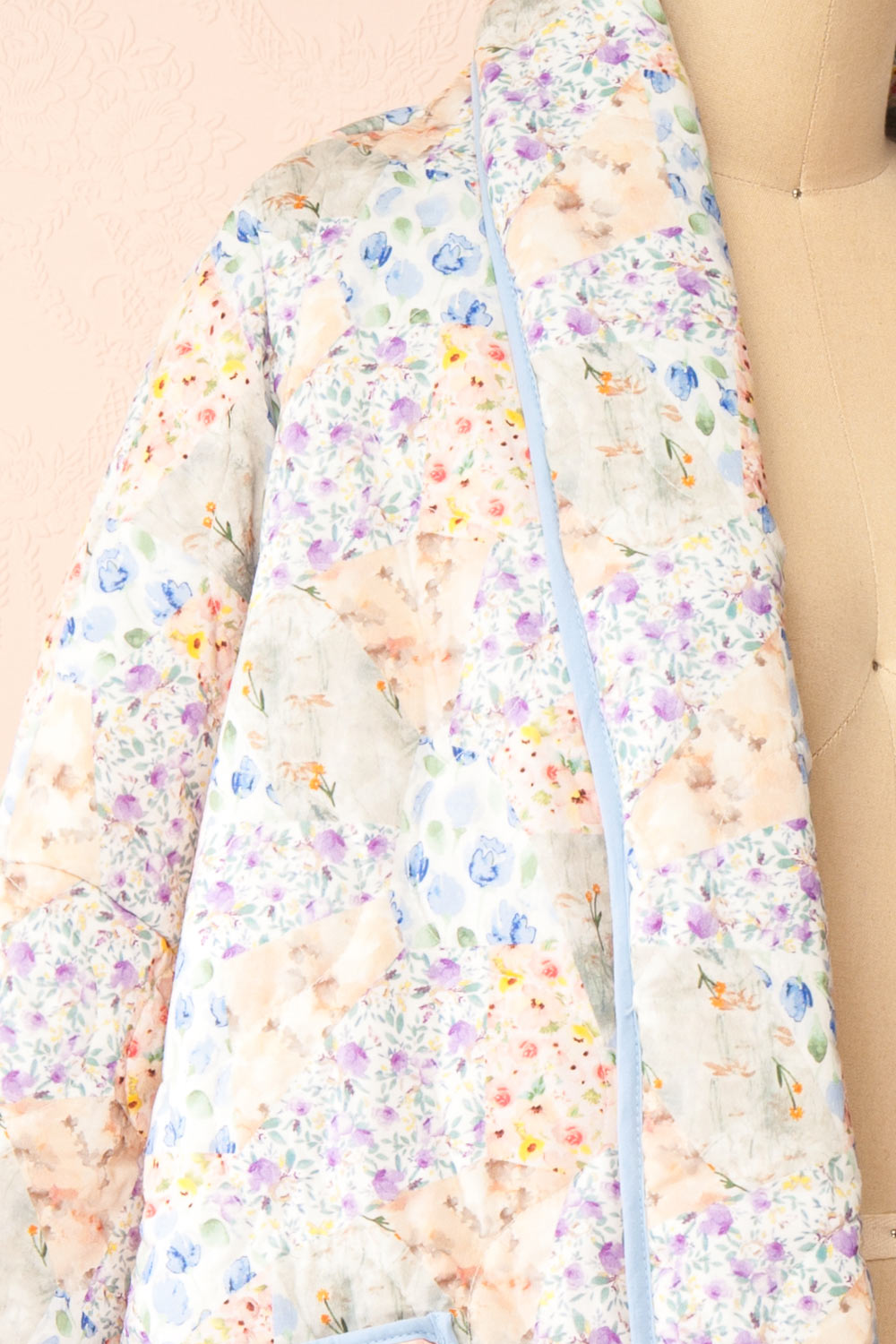 Wittie Floral Quilted Pastel Floral Jacket | Boutique 1861  side