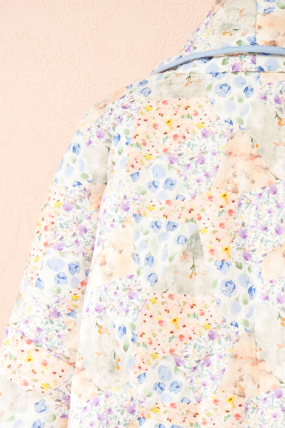 Wittie Floral Quilted Pastel Floral Jacket | Boutique 1861  back