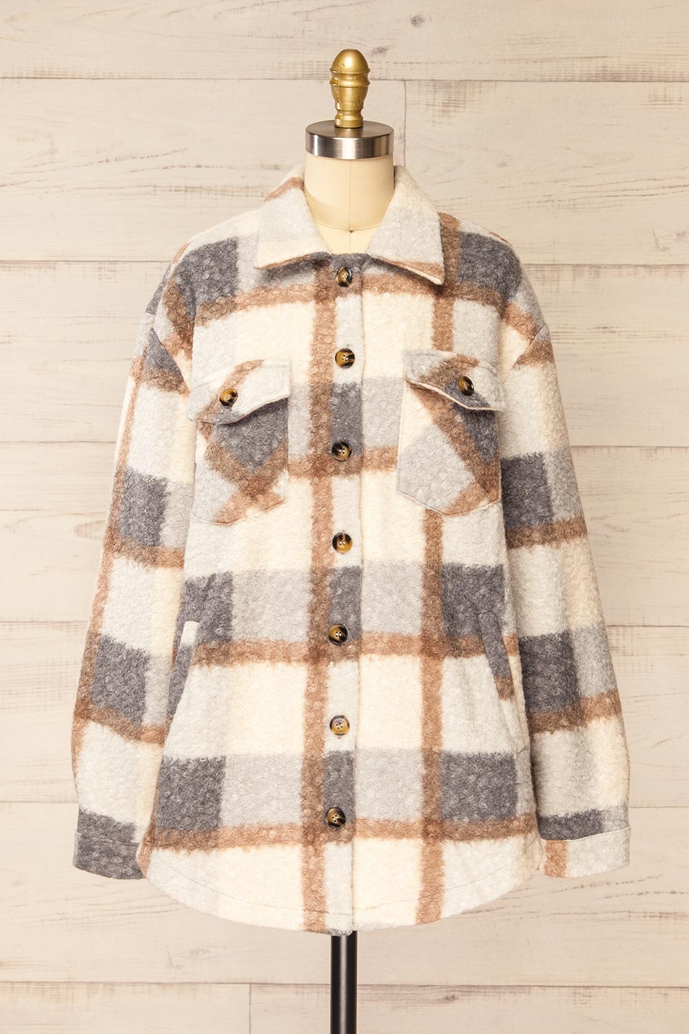 Woodward Oversized Plaid Shacket | La petite garçonne front view