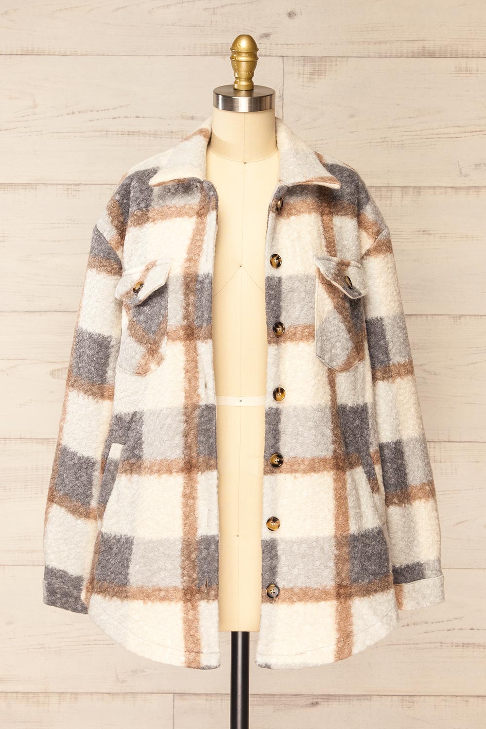 Woodward Oversized Plaid Shacket | La petite garçonne open view