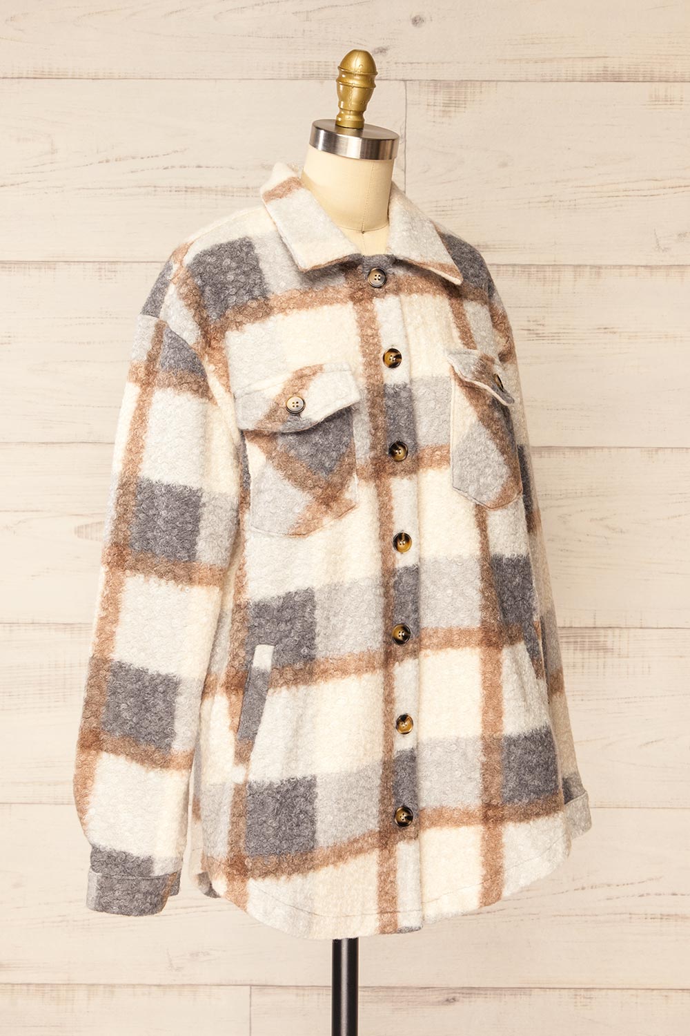 Woodward Oversized Plaid Shacket | La petite garçonne side view