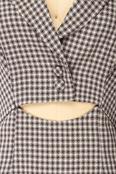 Worcester Short Gingham Blazer Dress | La petite garçonne fabric