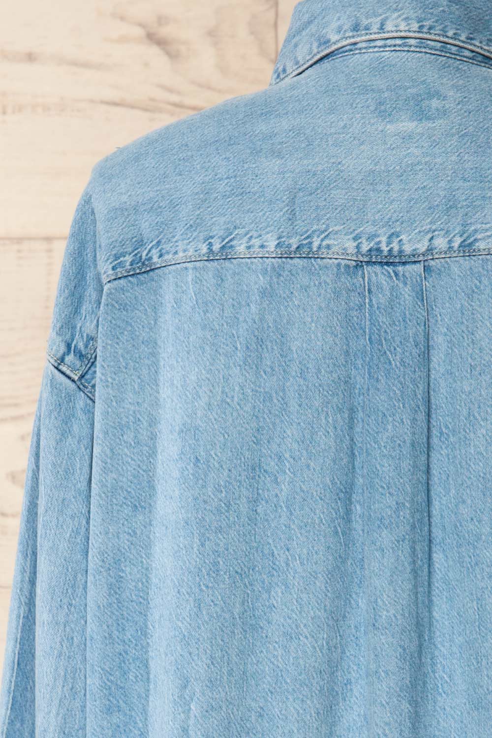 Workington Oversized Blue Denim Shirt | La petite garçonne back