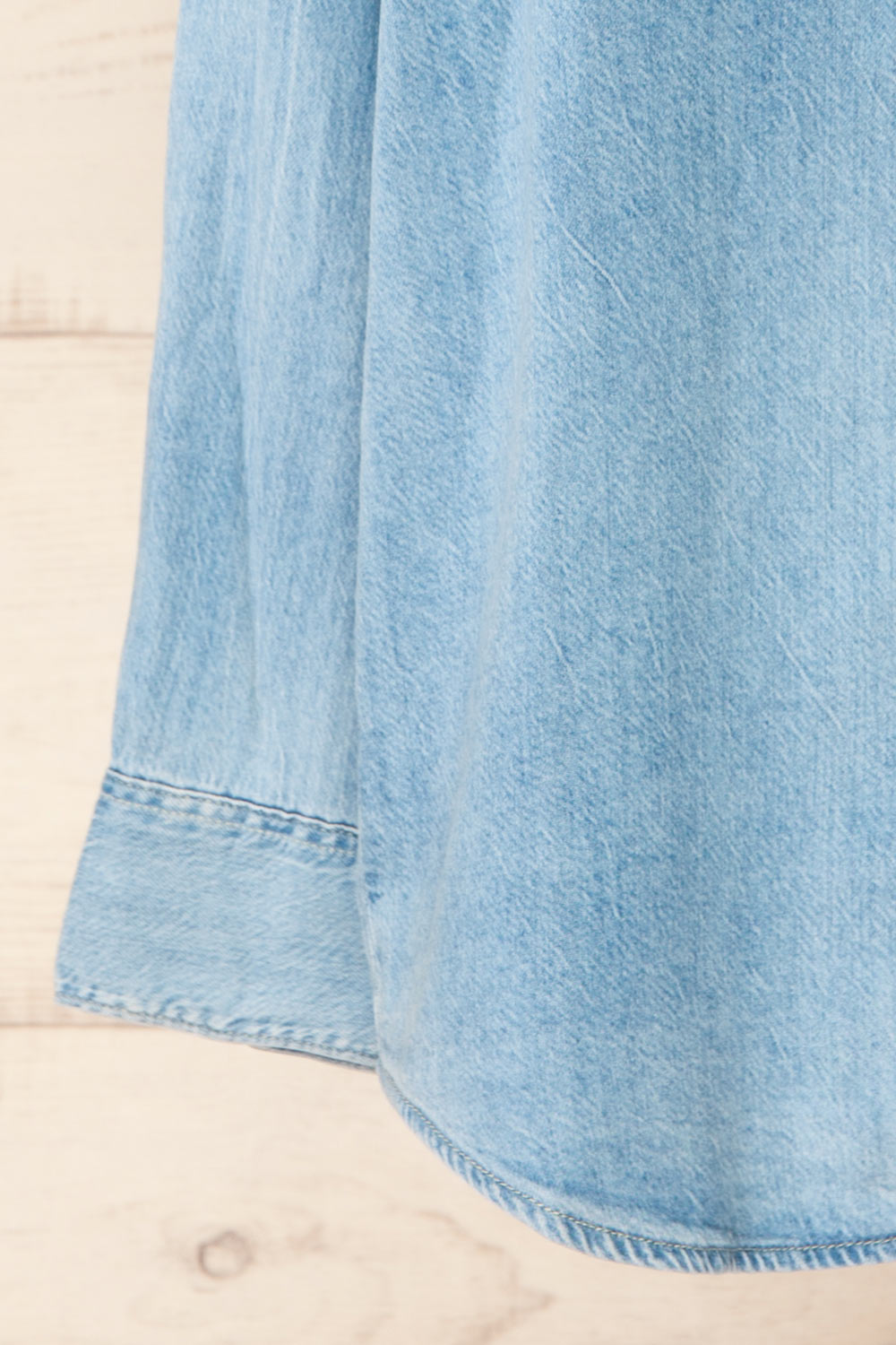 Workington Oversized Blue Denim Shirt | La petite garçonne sleeve