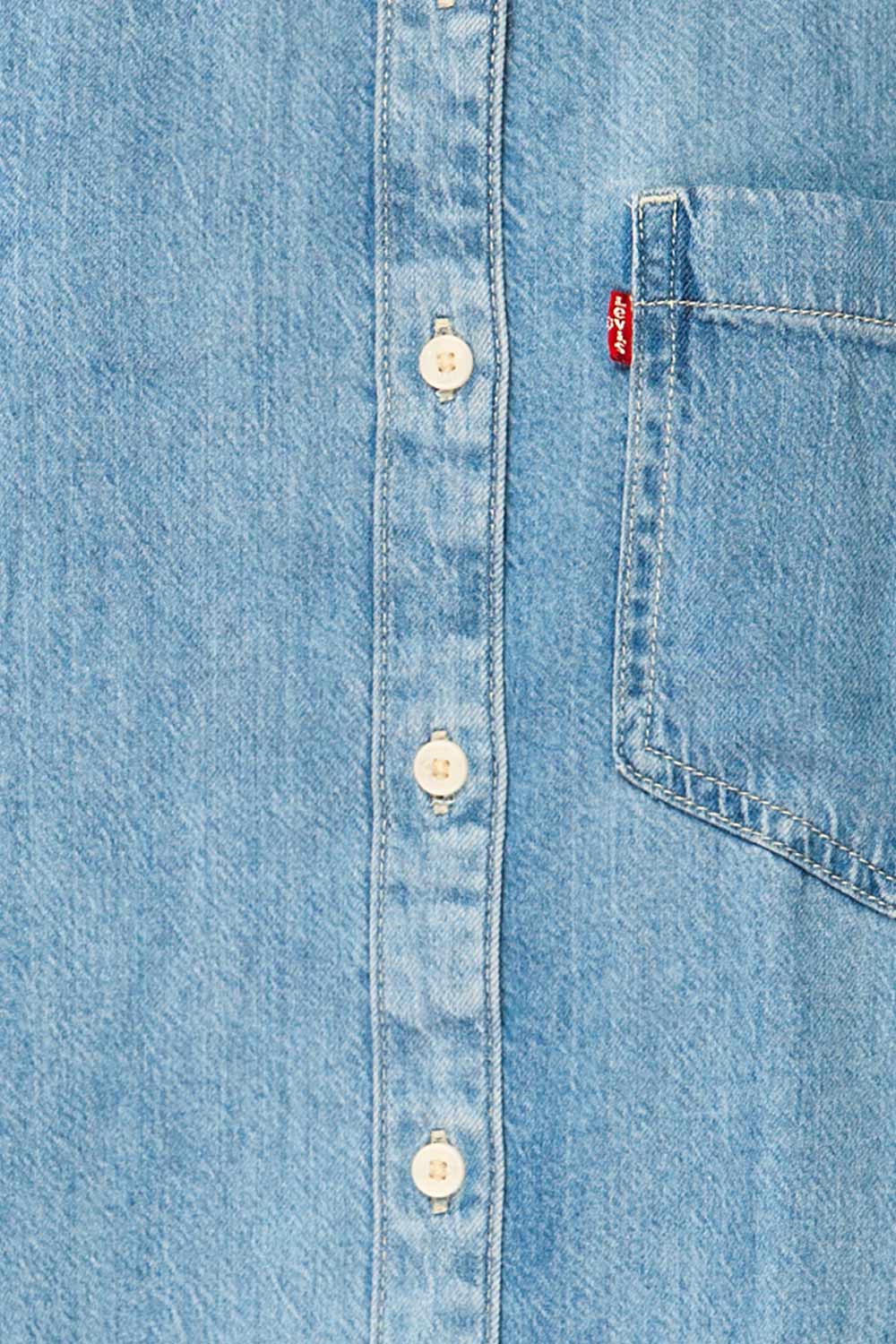 Workington Oversized Blue Denim Shirt | La petite garçonne fabric