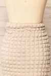 Wyrley Beige Popcorn Textured Midi Skirt | La petite garçonne back