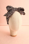 Xaby Double Bow Black & White Patterned Headband | Boutique 1861 front view