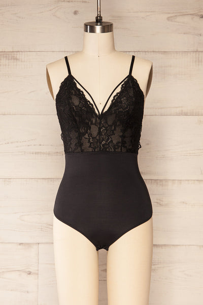 Xalapa Black Lace Lingerie Bodysuit | La petite garçonne