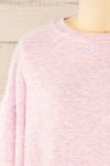 Xiomara Lilac Long Sleeve Round Neck Sweater | La petite garçonne front close-up