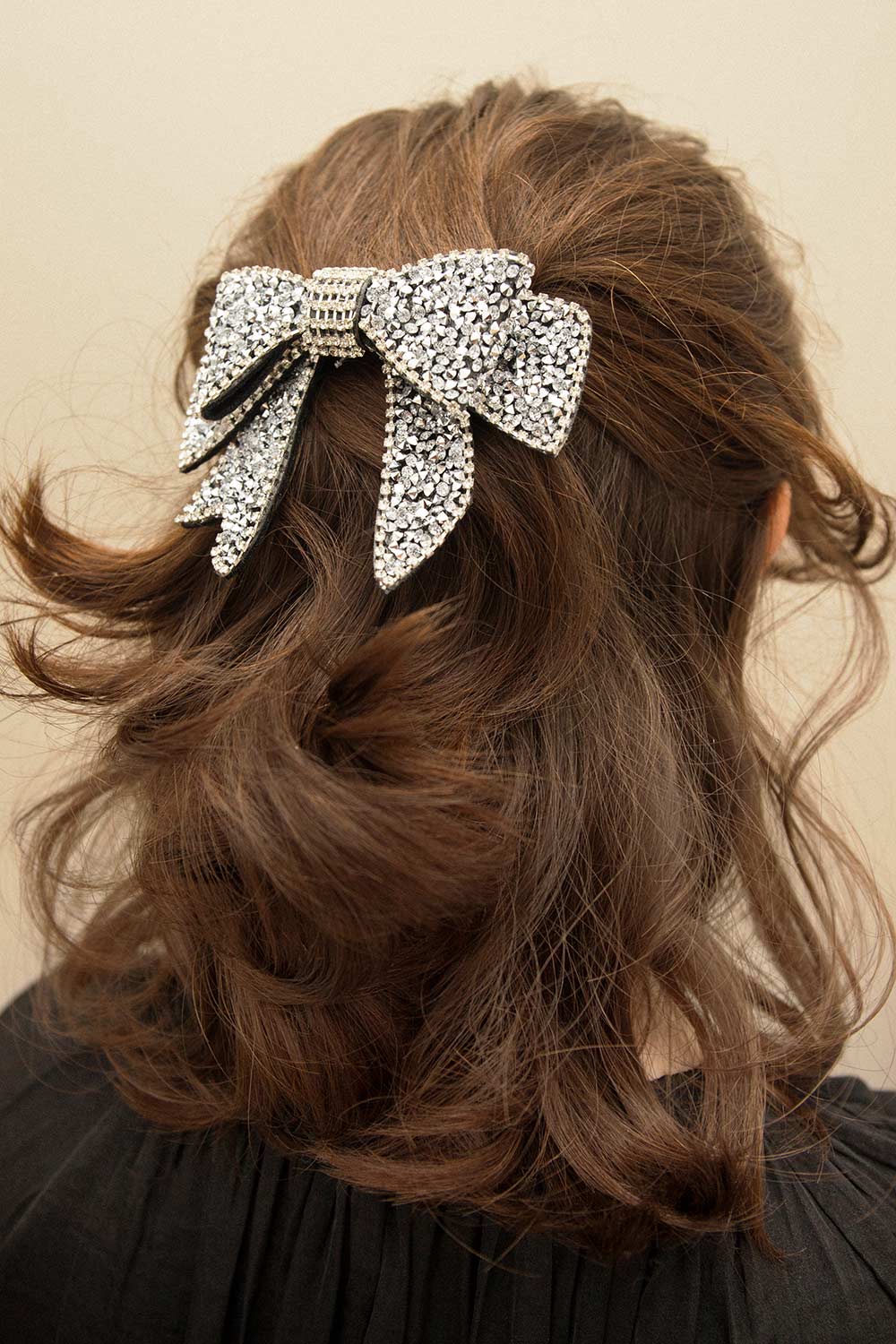 Yael Bow Hair Clip w/ Crystals | Boutique 1861 model