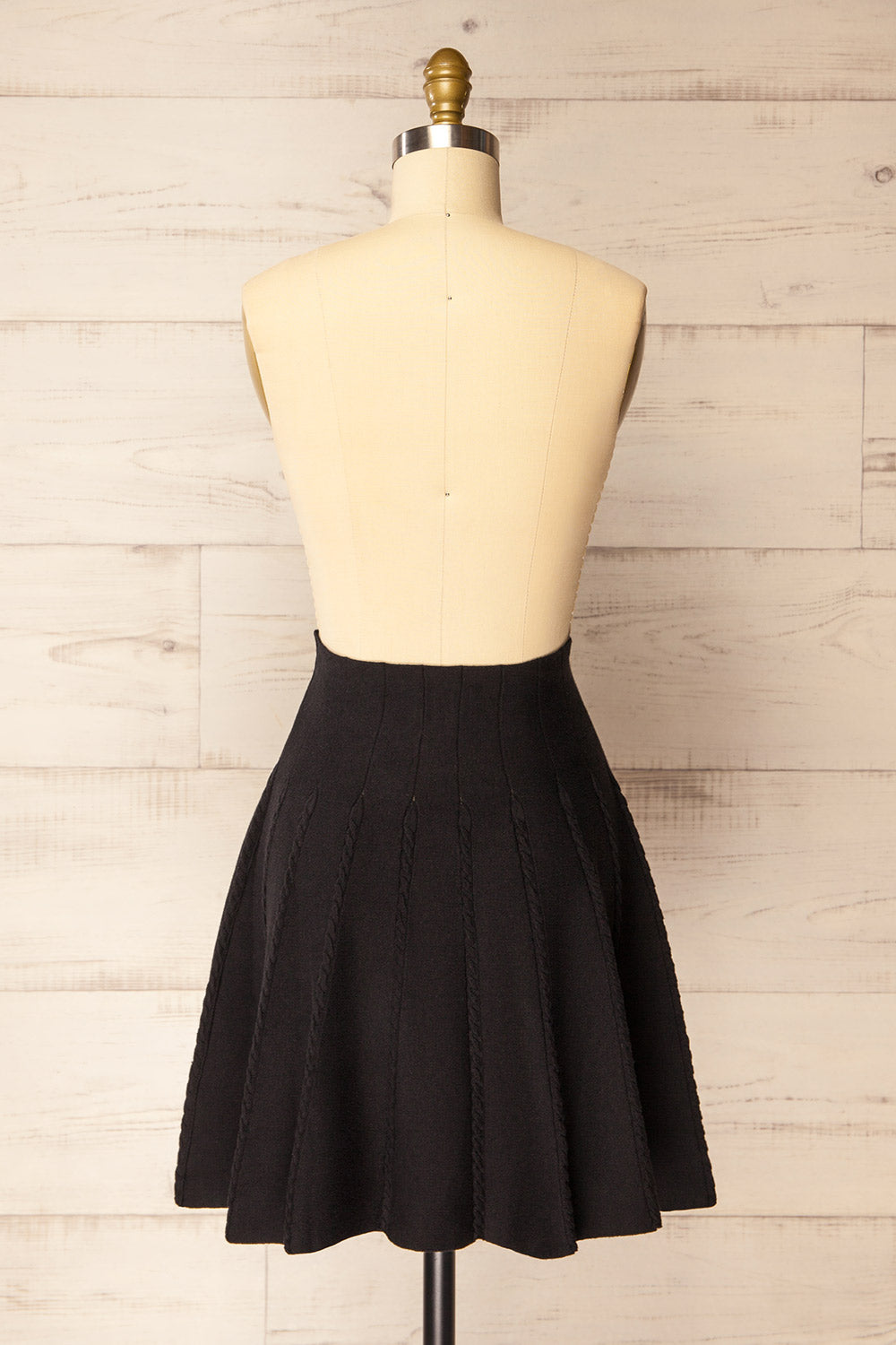 Yakima Black High-Waisted A-Line Skirt | La petite garçonne back view