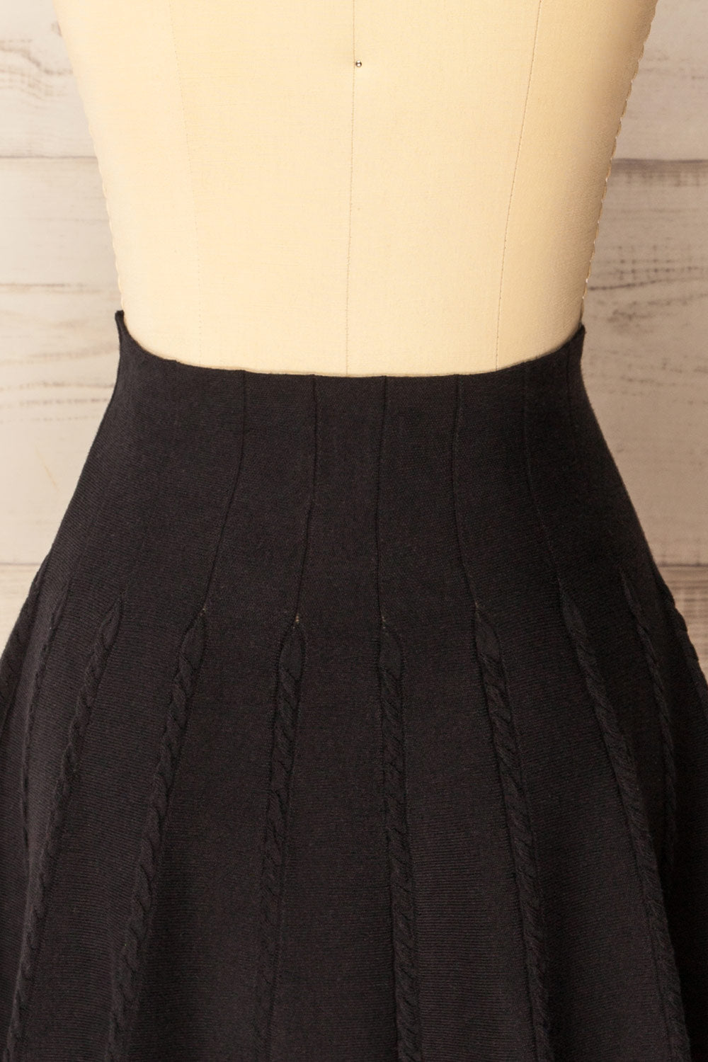 Yakima Black High-Waisted A-Line Skirt | La petite garçonne back