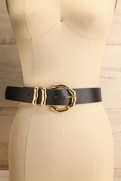 Yamoussoukro Black Faux Leather Belt | La petite garçonne