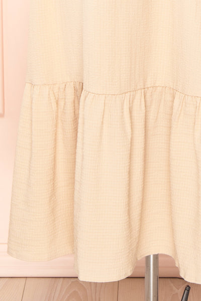Yanna Beige Waffled Midi Skirt | Boutique 1861 bottom