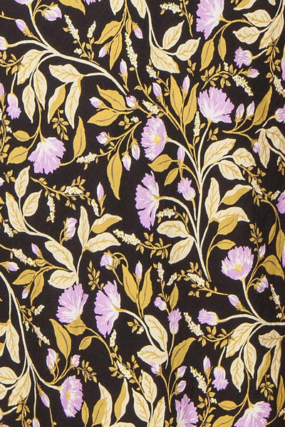 Yasmina Long Black Floral Skirt | Boutique 1861 fabric