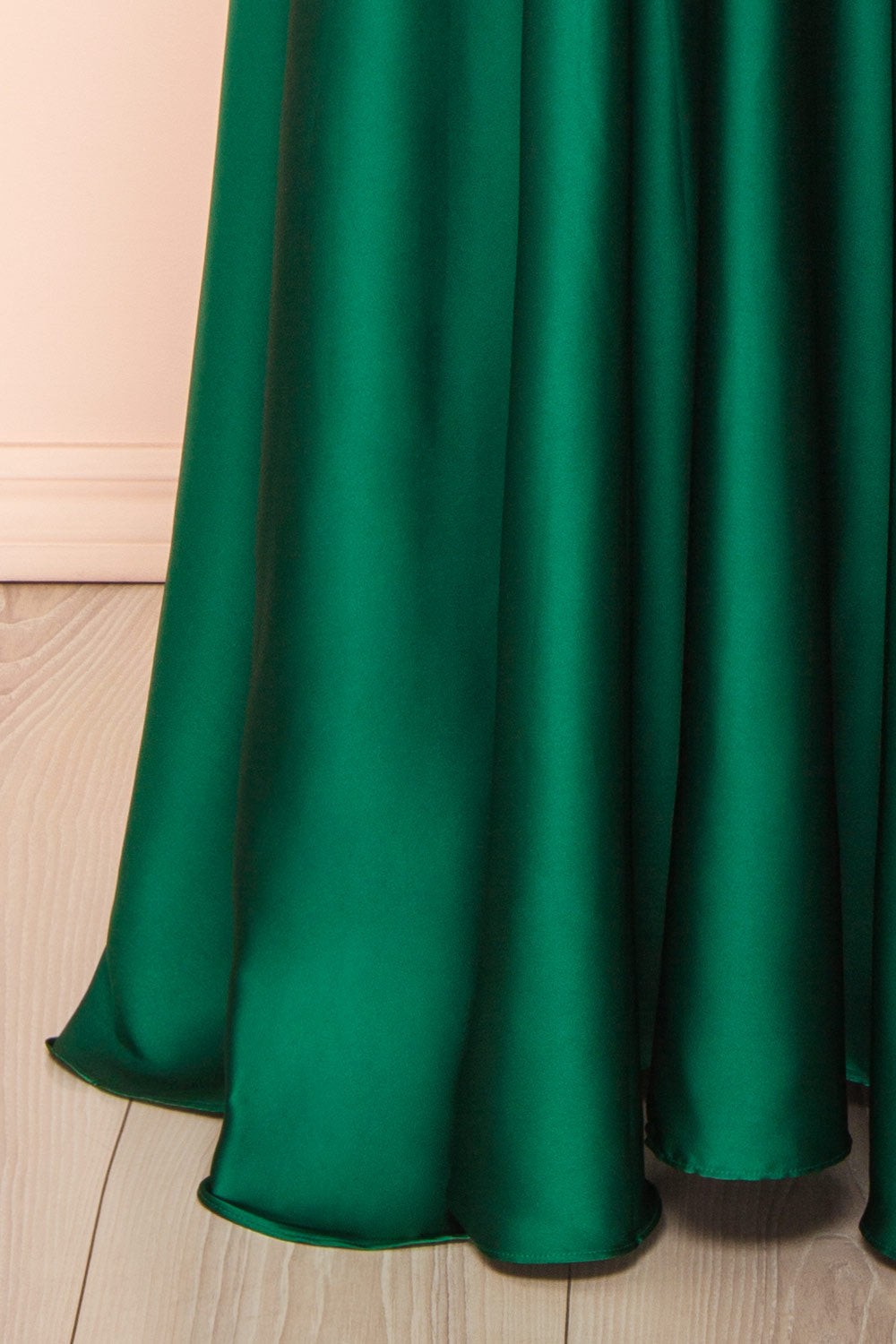 Yayabei Green Satin Convertible Maxi Dress | Boutique 1861 bottom 