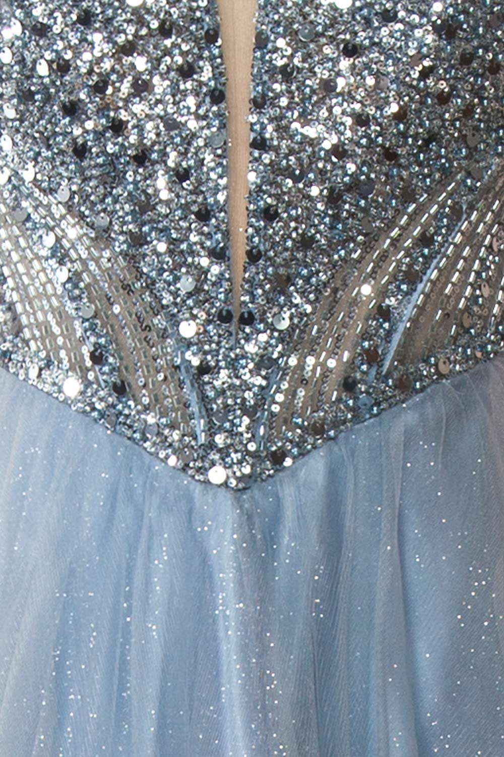 スーツ・フォーマル・ドレス Suite Room Knit Long Dress S Roxy Blue Sequins Long-Sleeved Maxi Dress | Boutique 1861