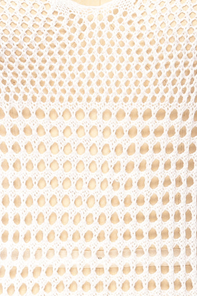 Yeri White Crochet Midi Dress w/ Fringes | La petite garçonne  fabric