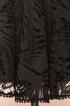 Ylvya Short Strapless Black Lace Dress | Boutique 1861  fabric