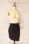 Yozgat Black Short Skirt w/ Asymmetrical Hem | La petite garçonne side view