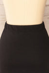 Yozgat Black Short Skirt w/ Asymmetrical Hem | La petite garçonne back close-up