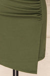 Yozgat Khaki Short Skirt w/ Asymmetrical Hem | La petite garçonne bottom