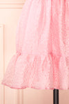 Yuka Short Pink Bustier Dress w/ Removable Straps | Boutique 1861 bottom