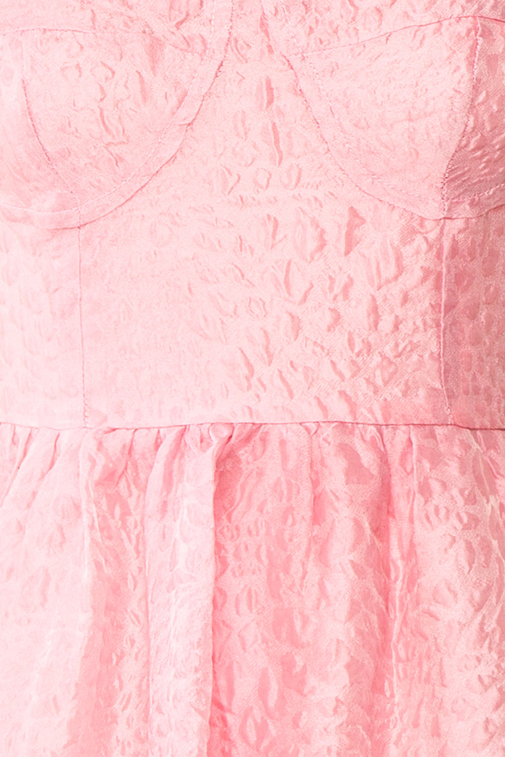 Yuka Short Pink Bustier Dress w/ Removable Straps | Boutique 1861 fabric 