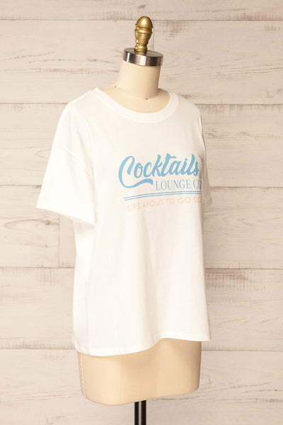 Yvan Ivory "Cocktails" T-Shirt | La petite garçonne side view