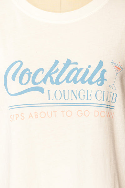 Yvan Ivory "Cocktails" T-Shirt | La petite garçonne fabric