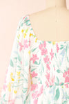 Zadie Floral Babydoll Dress w/ Sweetheart Neckline | Boutique 1861 back close-up