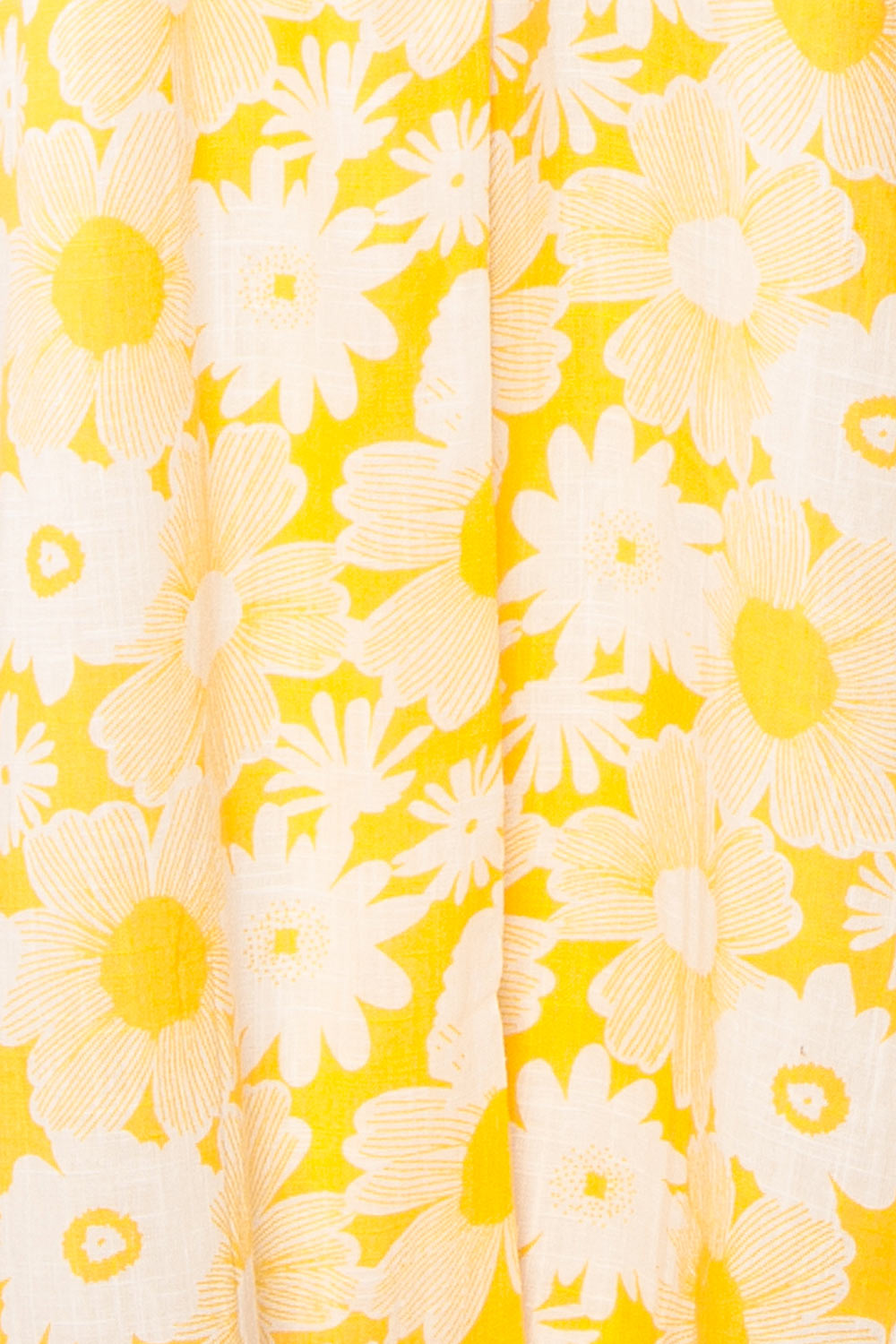 Zahrada Yellow Floral Midi Shirt Dress | Boutique 1861 fabric 