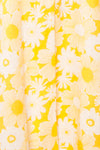 Zahrada Yellow Floral Midi Shirt Dress | Boutique 1861 fabric