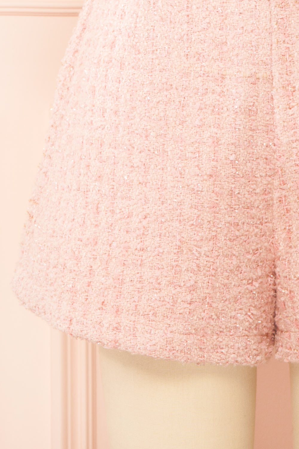 Zarah Sparkling Pink Tweed Shorts | Boutique 1861 bottom