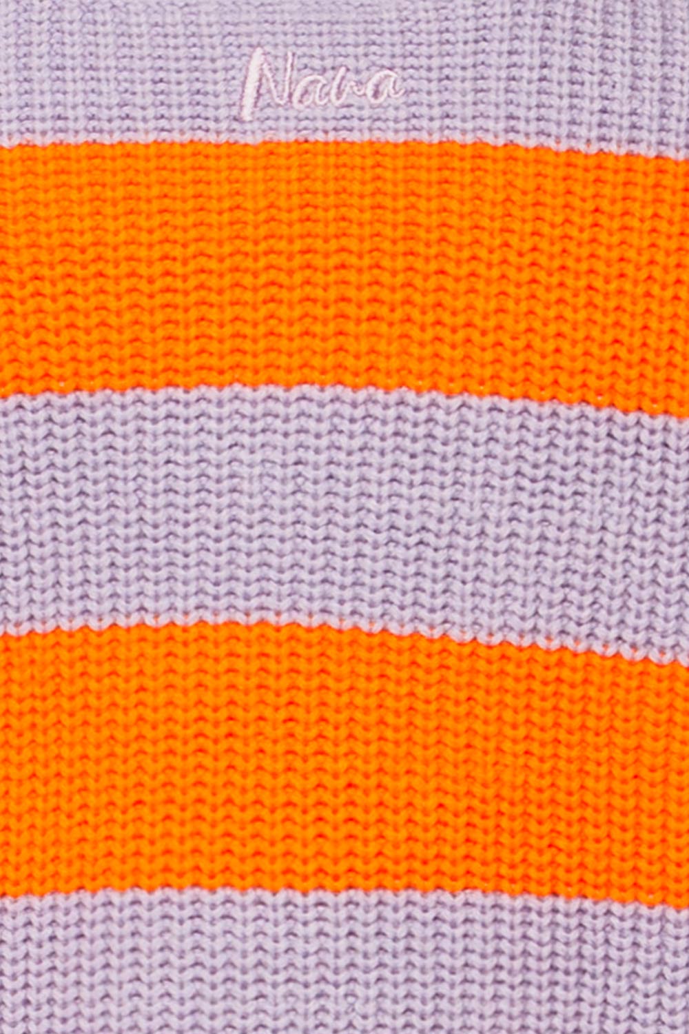 Zario Orange Stripped Oversized Knit Sweater | La petite garçonne fabric